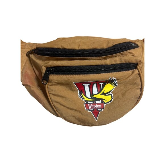 Winston Weekend Belt Pack Adj Red Strap Dual Zippered Compartments Logo NWOT - Picture 3 of 6